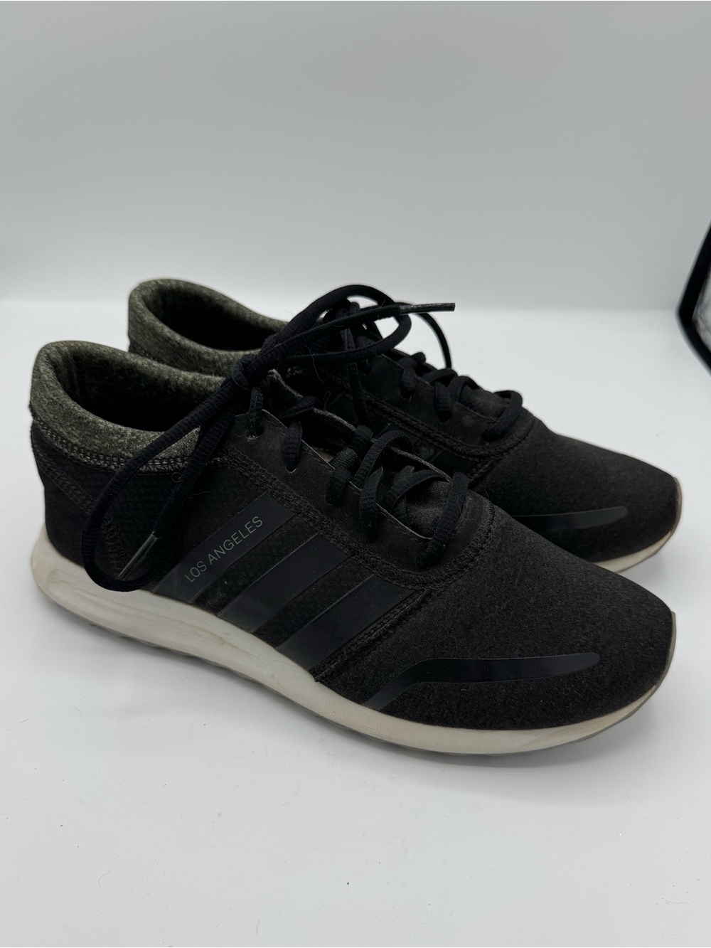 Adidas Original Los Angeles Sneakers Black Green Gray Mens size 7